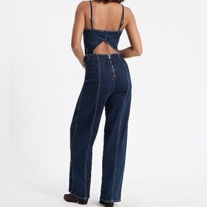 Express Women's Dark Blue Denim Overalls